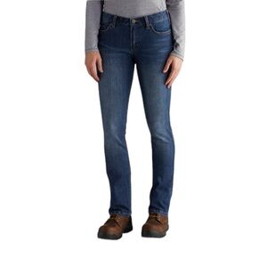 CARHARRT Slim Fit Layton Boot Cut Denim Work Jeans Women's Size 16 Tall